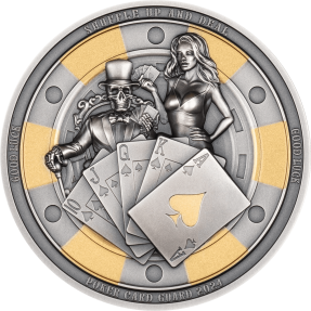 現貨 - 2024帛琉-撲克衛士-1盎司銀幣