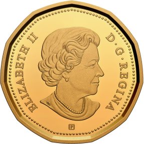 現貨 - 2022加拿大-經典設計-1加元-7.89克銀幣(鍍金)(無盒無證書)(贈塑殼)
