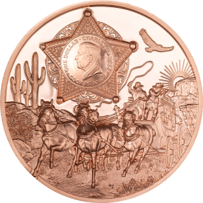 現貨 - 2024庫克群島-西部拓荒時代-50克銅幣