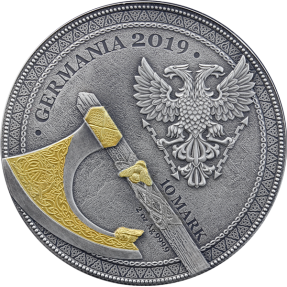 現貨 - 2019日耳曼尼亞-勇士系列-狂戰士-2盎司銀幣