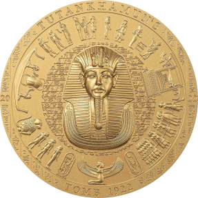 預購(確定有貨) - 2022蒙古-考古與象徵主義系列-1922年圖坦卡門的古墓(鍍金版)-3盎司銀幣