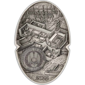 預購(確定有貨) - 2022吉布地-圖坦卡門的黃金面具-100週年紀念-3盎司銀幣