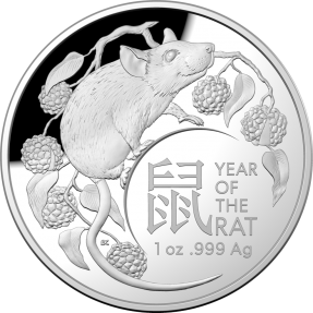 預購(限已確認者下單) - 2020澳洲皇家-生肖-鼠年-1盎司銀幣(精鑄)