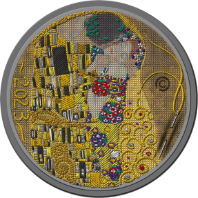 預購(確定有貨) - 2023帛琉-精美的刺繡藝術-吻(古斯塔夫·克林姆特)-3盎司銀幣