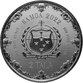 現貨 - 2022薩摩亞-美人魚-彩色版-1盎司銀幣(卡裝)