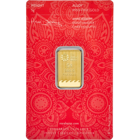 預購(確定有貨) - 英國-不列顛-5克金條(指甲花卡裝版)
