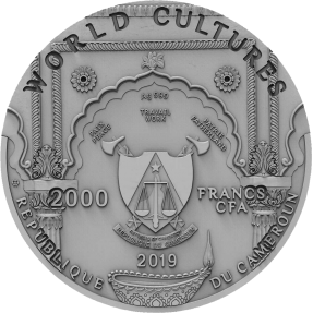 現貨 - 2019喀麥隆-世界文化系列-象頭神-2盎司銀幣