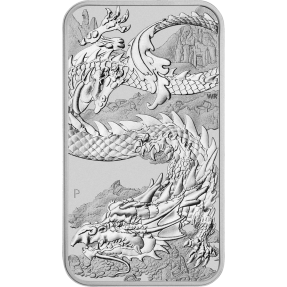 預購(確定有貨) - 2023澳洲伯斯-龍-1盎司銀條(普鑄)(含原廠專用塑殼)