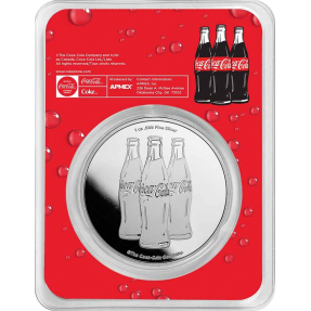 現貨 - 2023美國-可口可樂-彩色版(瓶蓋圖)-1盎司銀幣(卡裝)