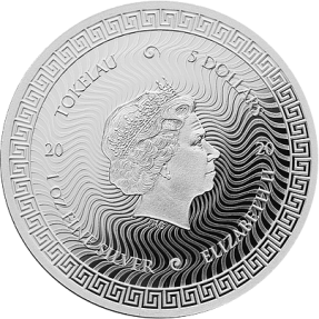 現貨 - 2020托克勞-ICON系列-戴安娜雕像-1盎司銀幣(半精鑄版)(非盒裝)