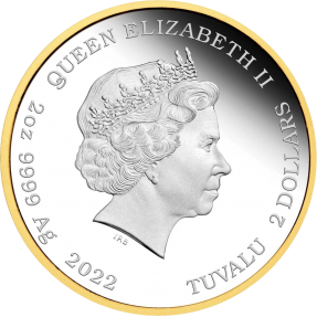 現貨(熱銷漲價款) - 2022吐瓦魯-圖坦卡門探索-100週年紀念-2盎司銀幣