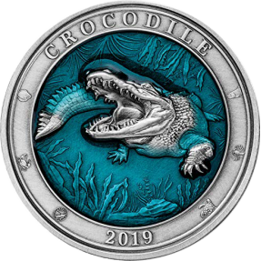 現貨 - 2019巴貝多-水下世界系列-鱷魚-3盎司銀幣