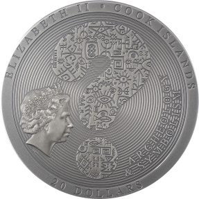 預購(確定有貨)(原廠已完售) - 2021蒙古-考古與象徵主義系列-神像圖案銀鎏金飾板(仿古版)-3盎司銀幣