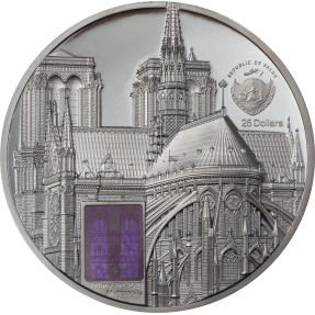 預購(確定有貨) - 2021帛琉-蒂芙尼藝術系列-巴黎聖母院-5盎司銀幣