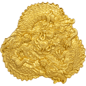 預購(確定有貨) - 2023查德-三龍-鍍金版-3盎司銀幣