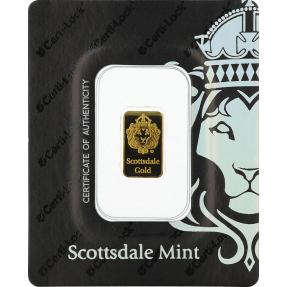 現貨 - Scottsdale獅王-2克金條(新版卡裝)