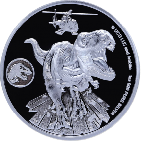 現貨 - 2022斐濟-侏羅紀世界:統霸天下-1盎司銀幣(普鑄)(側邊角凹痕)