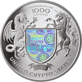 預購(確定有貨) - 2024美國加密貨幣國-烏克蘭的自由女神-1盎司銀幣(內含0.00001比特幣)