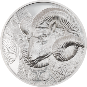 現貨 - 2022蒙古-宏偉的盤羊-1盎司銀幣