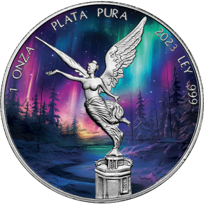 預購(限已確認者下單) - 2023墨西哥-女神-北極光版-1盎司銀幣