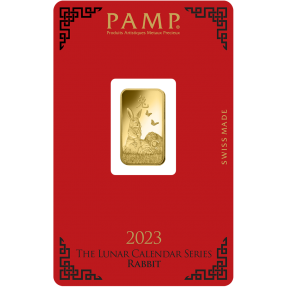 現貨 - PAMP-2023-生肖-兔年-5克金條(贈紅色感謝卡)