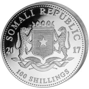 現貨 - 2017索馬利亞-大象-1盎司銀幣-鍍金版