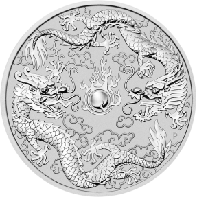 現貨 - 2019澳洲伯斯-雙龍-1盎司銀幣(普鑄)
