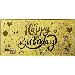 現貨 - 生日快樂-Happy Birthday-0.5克金條(禮盒裝)