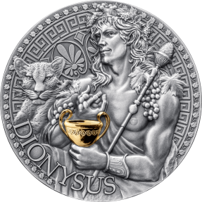 預購(限已確認者下單) - 2024喀麥隆-偉大的希臘神話系列-戴歐尼修斯(酒神)-1盎司銀幣