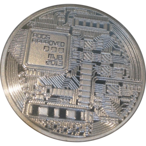 現貨 - 比特幣-彩色硬幣(普鑄)-鍍銀色(附塑殼)