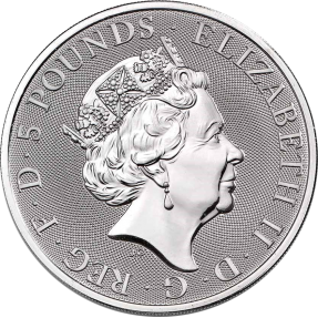 預購(確定有貨) - 2021英國-皇后野獸-十獸版-2盎司銀幣(普鑄)(贈專用塑殼)