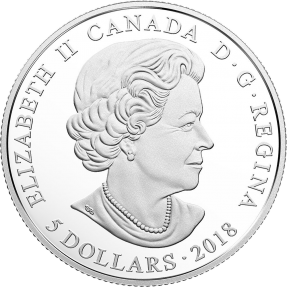 現貨 - 2018加拿大-誕生石-四月-7.96克銀幣(塑殼裂)