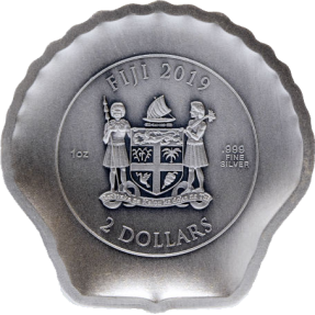 現貨 - 2019斐濟-貝殼-1盎司銀幣