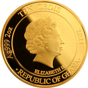 現貨 - 2021迦納-最偉大的瓷器-中國龍花瓶-2盎司銀幣