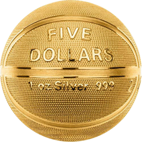 現貨 - 2020薩摩亞-籃球-球型-1盎司銀幣