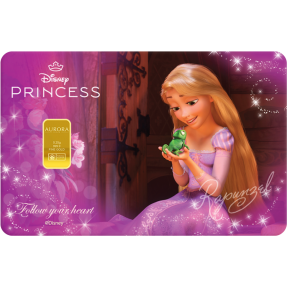 現貨 - Aurora-迪士尼-魔髮奇緣-樂佩公主-限量版-0.25克金條