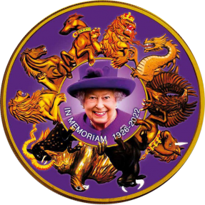 預購(限已確認者下單) - 2021英國-皇后野獸-十獸版-英女王-最後的告別版-2盎司銀幣