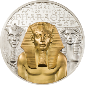 預購(確定有貨) - 2022庫克群島-法老的遺產-鍍金版-3盎司銀幣