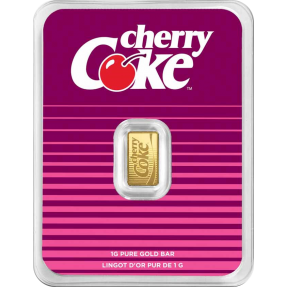 現貨 - 2025-PAMP-櫻桃味可口可樂-40週年紀念-1克金條(卡裝)