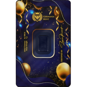 現貨 - 2025日耳曼尼亞Germania Mint-生日快樂-禮物卡-1克金條(卡裝)