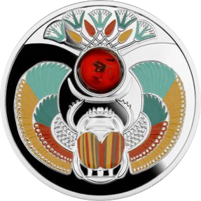 預購(確定有貨) - 2022紐埃-古代的象徵系列-琥珀-聖甲蟲-17.5克銀幣