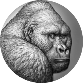 預購(限已確認者下單) - 2021喀麥隆-野生動物系列-山地大猩猩-2盎司銀幣