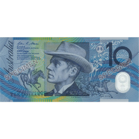 現貨 - 2017澳大利亞原廠紙夾-新,舊版10澳元紙鈔-2張組