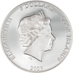 預購(確定有貨) - 2023庫克群島-第二層皮膚-1盎司銀幣