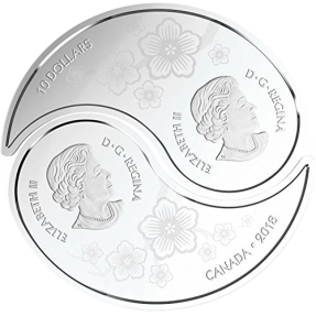 現貨 - 2018加拿大-龍虎-陰陽-15.87克銀幣-雙枚組