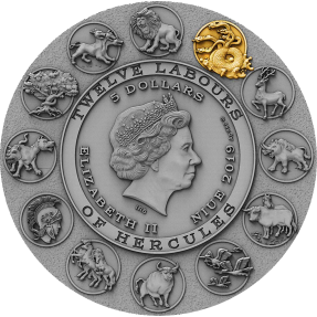 現貨 - 2019紐埃-海格力斯的十二項英雄偉績-九頭蛇海德拉-2盎司銀幣