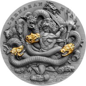 現貨 - 2019紐埃-海格力斯的十二項英雄偉績-九頭蛇海德拉-2盎司銀幣