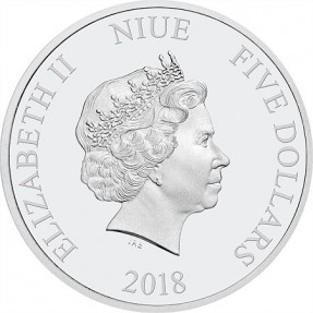 現貨 - 2018紐埃-星際大戰-死星-超高浮雕-2盎司銀幣