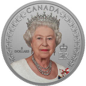 現貨 - 2022加拿大-伊麗莎白二世肖像-7.96克銀幣(卡裝)