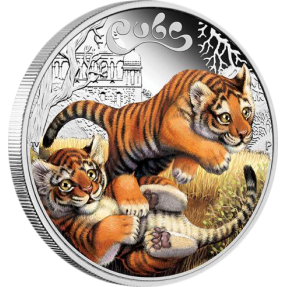 現貨 - 2016吐瓦魯-幼獸系列-老虎-1/2盎司銀幣-第一枚